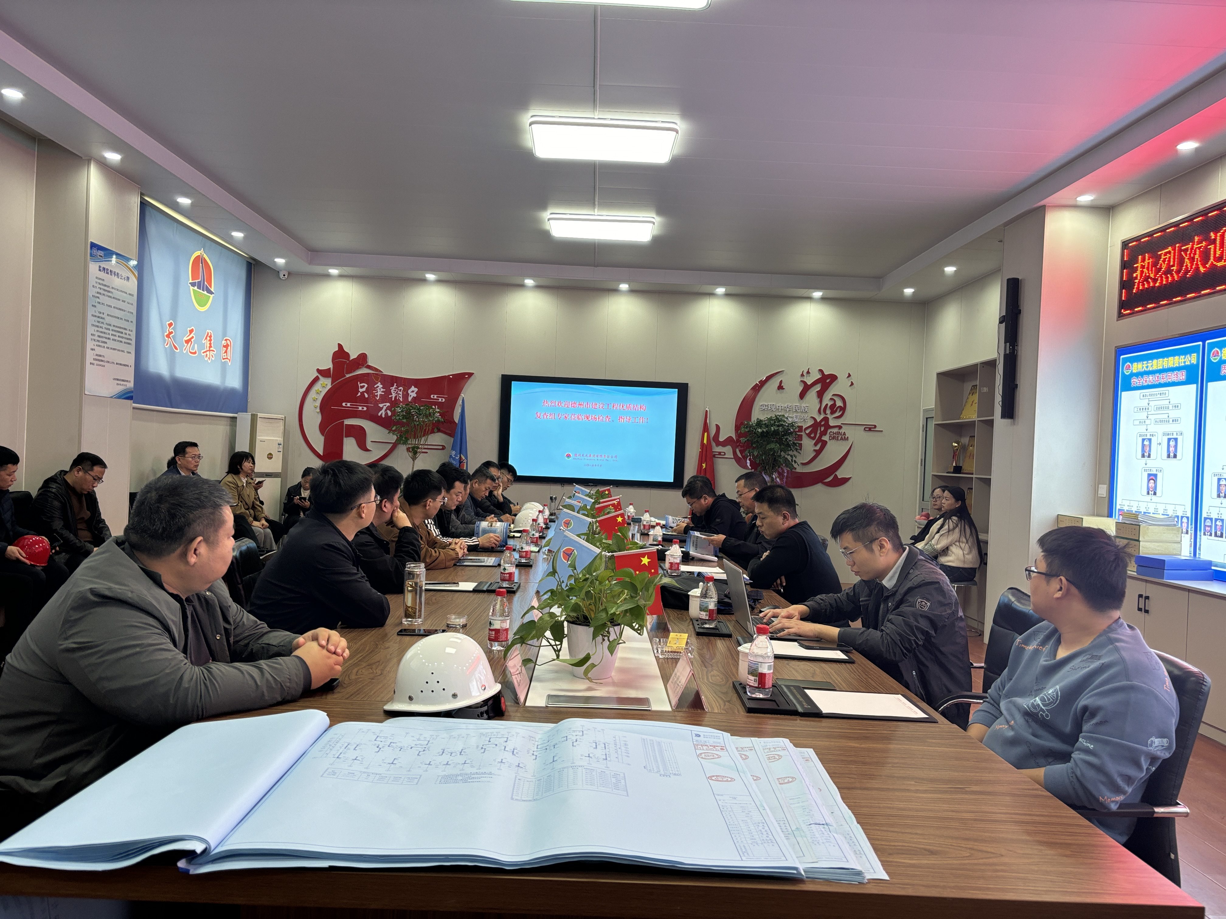 德州市建设工程优质结构杯专家组莅临江山赋南区及海棠映月项目开展复查工作