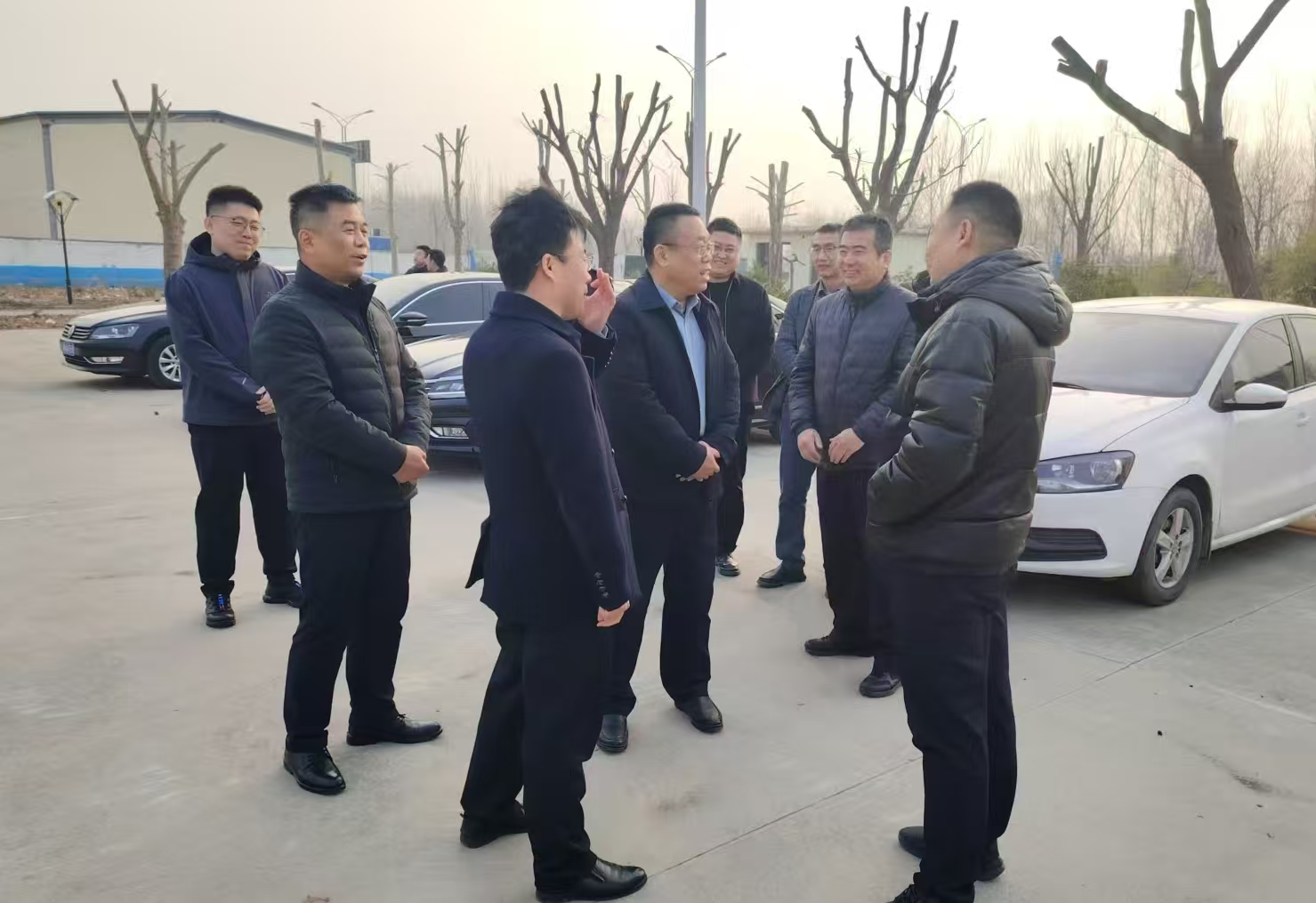 禹城市副市长视察交警中队十里望项目部